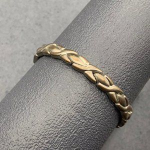 Silver Crisscross Bracelet XO As Is Snap Hook Closure